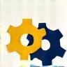 Icon representing strategy or planning with interlocking gears.